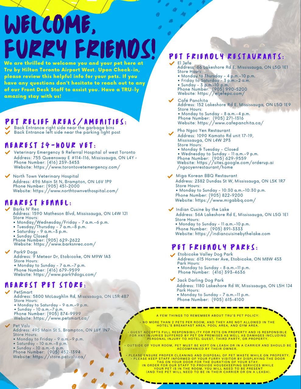 Pet Welcome Note Flyer